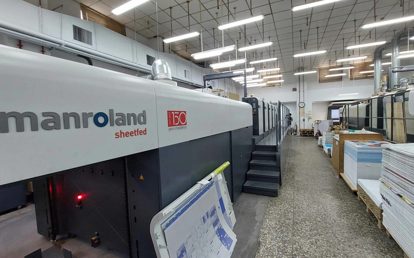 Manroland printing line for packaging printing and converting