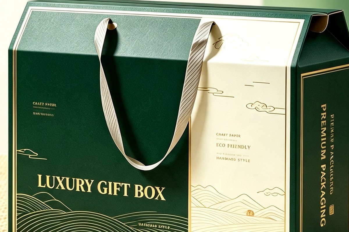 Gift packaging box with a premium printed finish