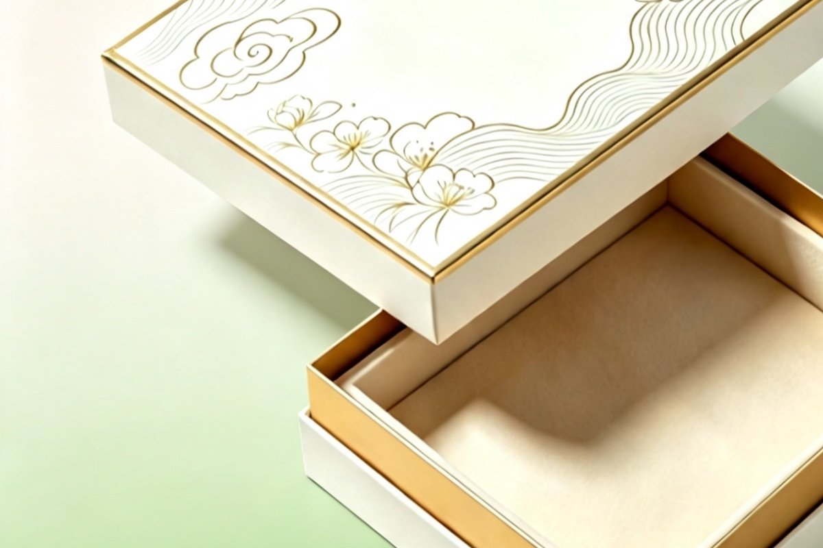 Two-piece rigid packaging box