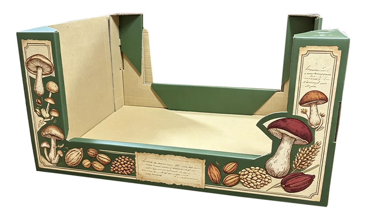 Retail display box with English-only product artwork