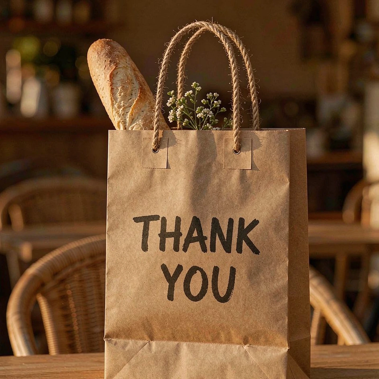 Kraft rope-handle bag