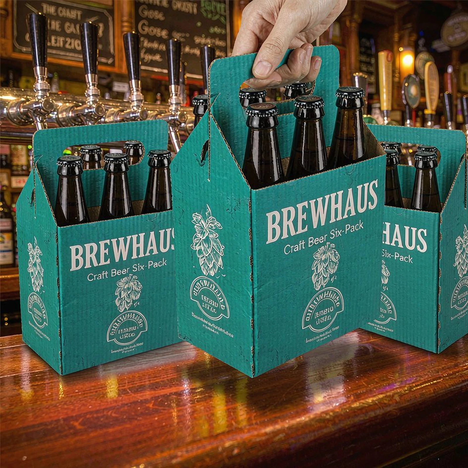 Colored bottle carrier