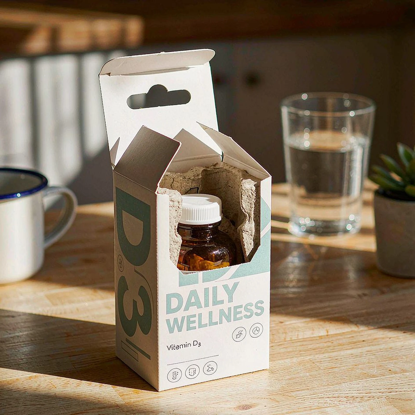 Wellness bottle carton