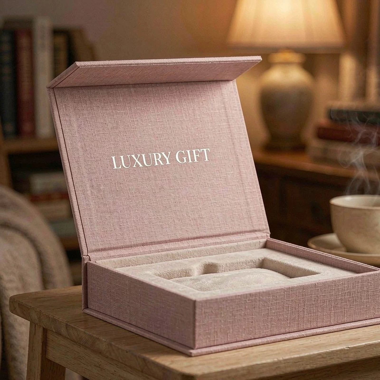 Book-style hinged box