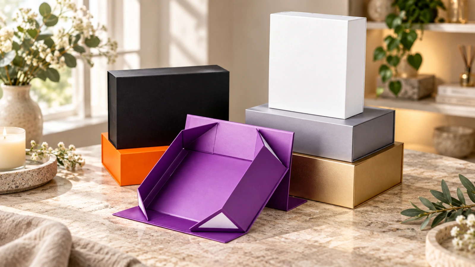 Custom One-Piece Folding Gift Box packaging